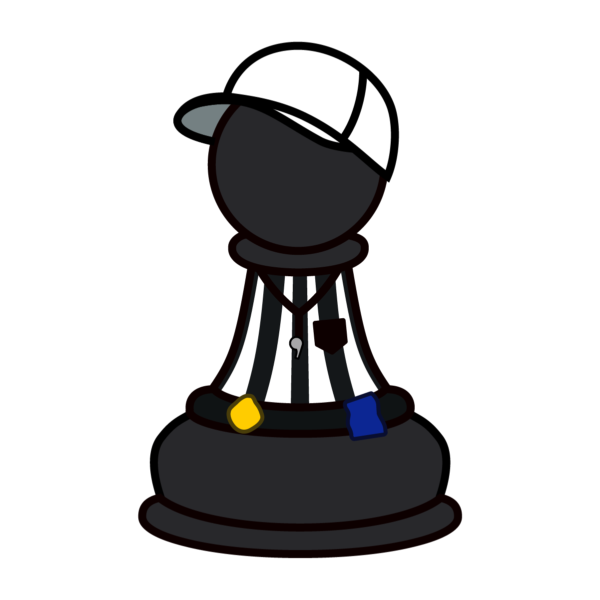 Football Chess game board with referee piece showing strategic gameplay